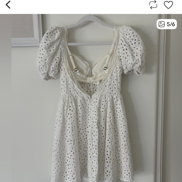 For Love And Lemons White Eyelet Mini Dress - Picture 5 of 6